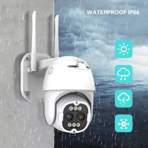 4MP 8MP Dual Lens 8X Smart PTZ Wireless Camera 2.8mm+8mm ICSEE APP Remote Monitoring Home Security Camera System Memory Card
