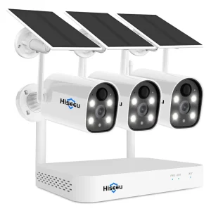 4MP Ai Smart Motion Detection Outdoors 2-way Audio Wifi Nvr Kit CCTV Surveillance Home Wireless Security Solar Camera System