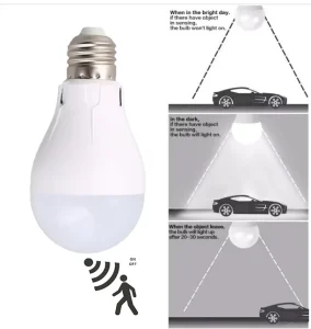4W/7W AC A19 Smart Radar Motion-Detection E27/B22 Plastic LED Bulbs for Residential Sensor Switches