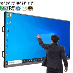 4k 75 Inch Digital Interact Smart Board Tocch Interactive Intelligent Whiteboard