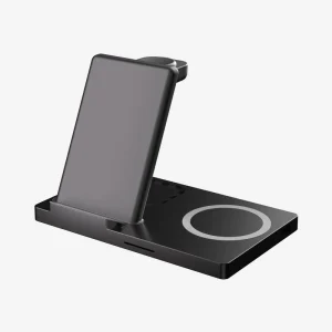 Foldable Magnetic Electric Wireless Charger 5-in-1 Charging Station with 10W PD 3.0 SCP 5V 2A Type-C Input and OTP Protection