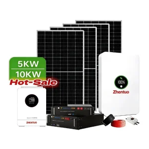 5 10Kw off Grid Solar Power System Home Solar Panel Kit with Battery Bank Stackable Pure Sine Wave Inverter