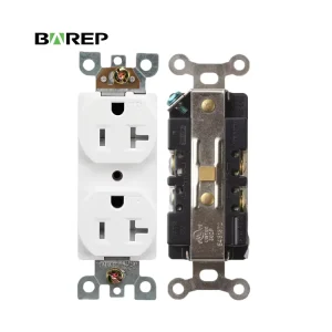 5-20R 20A 125V CULus Listed Tamper-Resistant Duplex Receptacle Solid Brass Contact PC Shell UL94 V2 US Outlet