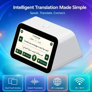 5-Inch Dual-Screen AI Speech Translator, 4G WiFi, International Travel