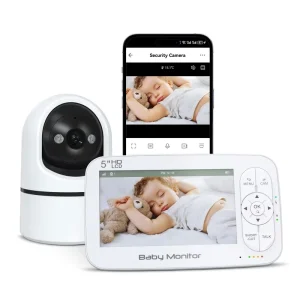 5 Inch Screen Video Recording 1000ft Two Way Talking Home Security 5000mAh Battery Baby Sleeping Camera WiFi Baby Monitor