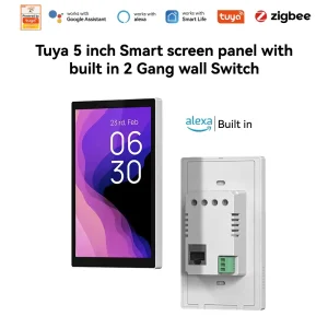 5 Inch Smart Home Switch Panel HD LCD Touch Screen WiFi Zigbee Hub Alexa Voice for Home Automation
