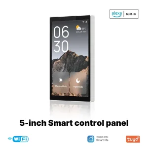 5″ US Specification Tuya Smart Central Panel Electric Home Use WiFi & Zigbee Alexa Built in Voice Control