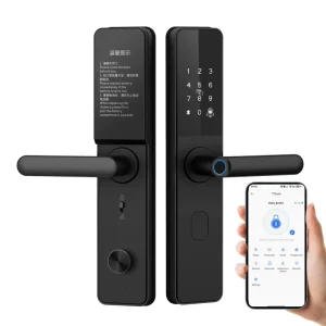 5-in-1 Fingerprint Card PIN Mobile App Keyless Entry Professional Home Security Electronic Digital Smart Door Lock