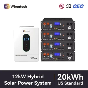 5.12kWh Rack Battery With 12kW Hybrid Inverter RS232 RS485 CAN Smart Home Energy Storage Backup