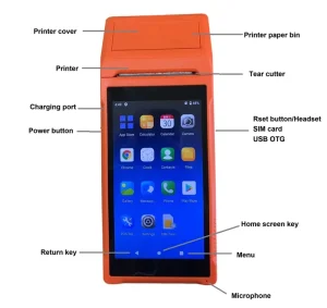 5.5inch Android 14 Handheld POS Terminal 2+16GB Supports Printing 2D Barcode Wi Fi 3G SIM Bluetooth USB
