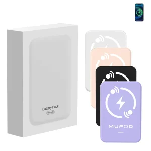 Custom 5000/10000 mAh Magnetic Ultra-Thin Power Bank, 5000 mAh Portable Charger, 10000 mAh Compatible with iPhone Phones