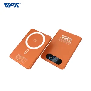 5000mAh Magnetic Wireless Power Bank 15W Fast Charging Portable Charger USB C Input Output Slim Aluminum Body For Smartphone