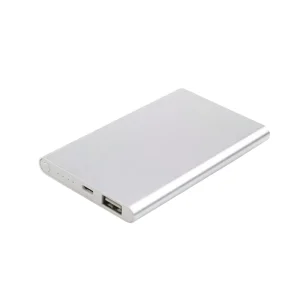 5000mAh Mini Power Bank Ultra Slim Portable Mobile Charger Aluminum Case External Battery for Smart Phone Charging