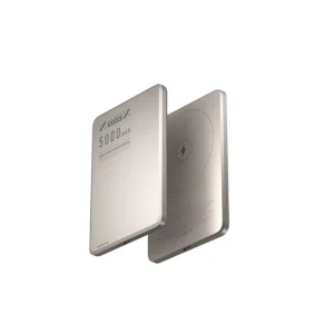 Aluminum Alloy Ultra-Thin Magnetic Wireless Power Bank, 5000mAh, Input/Output, PD20W Wireless Fast Charging, Compact and Portable