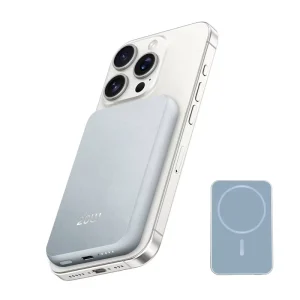 5000mAh Ultra Slim 8.5mm Power Bank 20W PD Fast Charging 15W Wireless Charger Aluminum Alloy NTC Temp Control