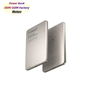 New Ultra-Thin Aluminum Alloy Magnetic Wireless Power Bank, 5000mAh, Two-Way PD 20W Fast Charging, 15W Wireless Charging