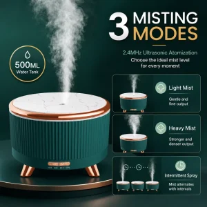 500ml Large Room Ultrasonic air Humidifier 3 Speed Portable Essential Oil Diffuser Cool Mist Rechargeable Mini air Humidifier