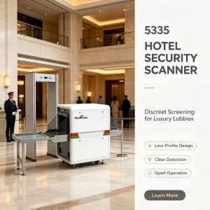 5030 Compact X Ray Security Scanner for Baggage Luggage Inspection System 1.0mm Spatial Resolution 12 40mm Steel Plate