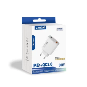 50W Dual Type-c 1USB a Port Power Adapter EU US UK Wall Charger 25W PD 25W QC3.0 Type C Adaptor 50W GaN Charger