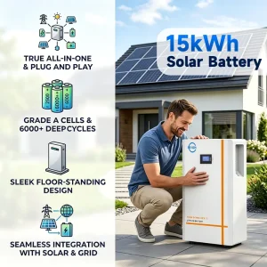51.2V 100Ah 200Ah 300Ah Wall Mounted Home Energy Storage Battery LiFePO4 15kwh Solar Storage Battery with Scalable