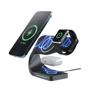 Best-Selling 5-in-1 Wireless Charging Station for Phones, Watches, and Earbuds, 15W Fast Magnetic Wireless Charger