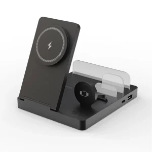 5-in-1 15W Magnetic Foldable Wireless Charger for Phone, Watch, and Earbuds