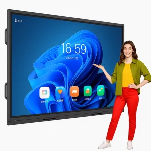 55 100 Inch 40 Point Pen Finger Touch 4K LCD Interactive Smart Board with Android Windows OS 48MP Camera for Schools Classrooms
