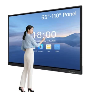 55 110 Inch 40 Point IR Touch Screen Interactive Smart Board for Classrooms 4K Display LCD Board Intel I3 8G RAM Education