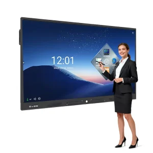 55″ 4K LCD Smart Interactive Display 40 Touch Points Android Windows OS Whiteboard Function For Education Office Conference