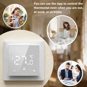 55*55mm Compact HY516 WiFi Thermostat Child Lock Antifreeze Smart Controller for Home Floor Heating