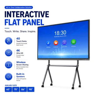 55 65 75 85 110-Inch High Quality Interactive Android Smart Screen TV Android Interactive Panel Whiteboard Type for School Use
