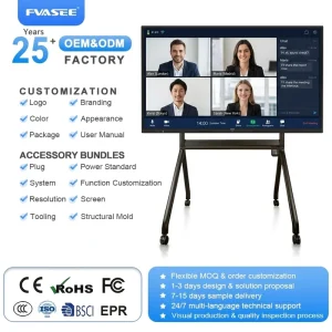55 65 75 85 86 100 110 Inch Smart Whiteboard With HD and Touch Screen Interactive Smart Boards for Education and Meeting Room