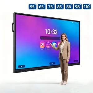 55 65 75 85 86 98 100 Inch Pen Finger Touch Interactive Board 4k Lcd Digital Smart Boards for Schools Teaching Flat Panel