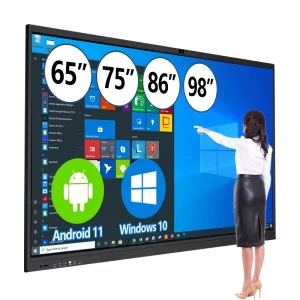 55 65 75 85 86 98 110 Inch Pen Finger Touch Interactive Flat Panel 4k Lcd Digital Interactive Smart Boards for Schools Teaching
