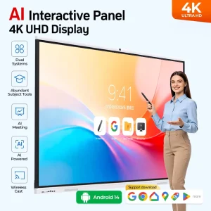 55 65 75 85 86 98 Inch 4K Touch Screen Interactive Classroom Smartboards Digital Boards Smart Interactive Display for School