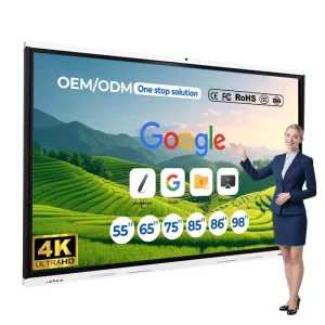 55 65 75 85 86 98 Inch USB Interactive Whiteboard Digital Smart Board Touch Screen 4k Dual OS Smart