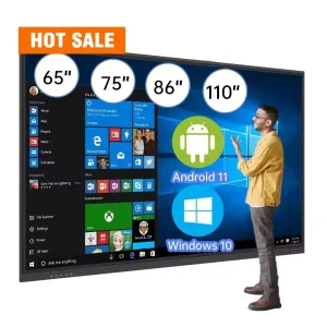 55 65 75 85 98 100 Inch Teaching Touch Screen 4K Interactive Flat Panel Meeting Room Digital Whiteboard Smart Board for School