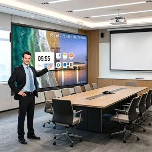 55 65 75 85 98 110 Inch 4K Digital Smart Multi Touch Screen Android 13 System LCD Interactive Whiteboard with 20 Point Touch