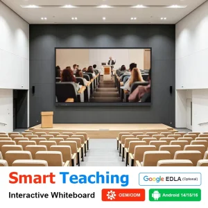 55 65 75 85 Android 16GB+256GB 4K 20 Touch LCD Interactive Whiteboard Smart Board Flat Panel Remote Collaboration