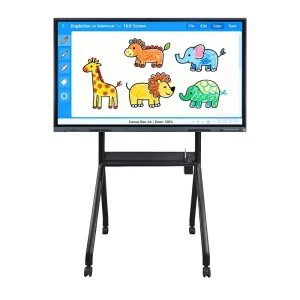 55 65 75 86 98 Inch AI Interactive Board panel for a Classroom Capacitive Touch White Board Smart Board Interactive Whiteboard