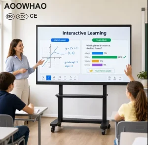 55 65 75 86 Inch Android Windows AI Interactive Whiteboard Smart Board 4K Touch Screen for Classroom Education and Meeting Room