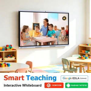 55 65 75 86 Inch Smart Electronic Interactive Whiteboard 4K AI Camera 20 Point Touch for Smart Classrooms and Meetings CB CE FCC