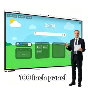 55 65 75 Inch 4K LCD Multi Touch Screen Smart Board 40 Points Interactive Whiteboard with Metal Frame for Education