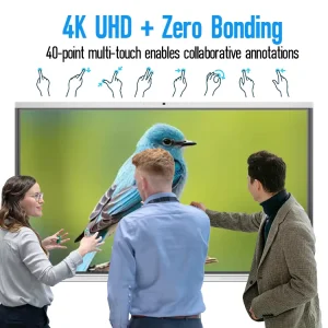 55 65 Inch Android Windows Dual System Ops 4k Touch Screen Smart Board Conference Meeting New Style Interactive Board for Office