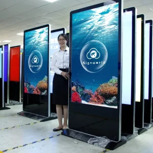 55 75 Inch FHD 4k Lcd Android Publicidad Exhibition Display Stand Kiosk Digital Menu Board Led Screen Signage and Displays Totem