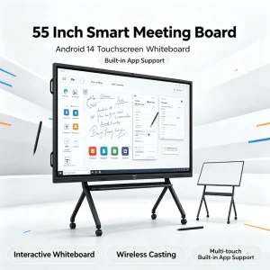 55 Inch 4K LED Interactive Touchscreen All in One Smart Board Conference Display Panel Digital Business Meeting Office Training