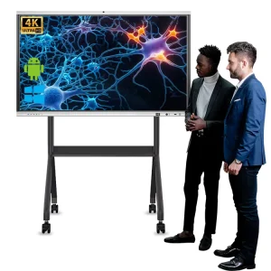 55 Inch 4k AI Function Smart Interactive Whiteboard Panel Display Fingerprint Factory Price for School Work CE FCC ROHS cefs