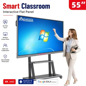 55 Inch Digital Classroom Interactive Display Touch Screen Flat Panel Interactive Whiteboard Smart Board