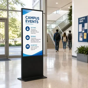 55 Inch Floor Standing Campus Consultative Screen Android Media Player For University Entrance Hall Event Bulletin