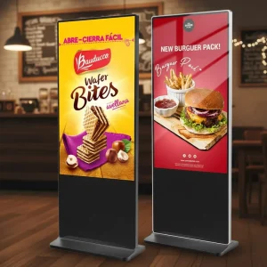 55 Inch IPS LCD Touch Screen Indoor Digital Signage Totem Kiosk Smart Advertising Player with Cloud Based CMS and WiFi